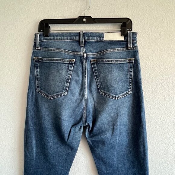 Re/Done Originals High Rise‎ Ankle Crop Jeans Midnight Blue Size 28 - Picture 5 of 11